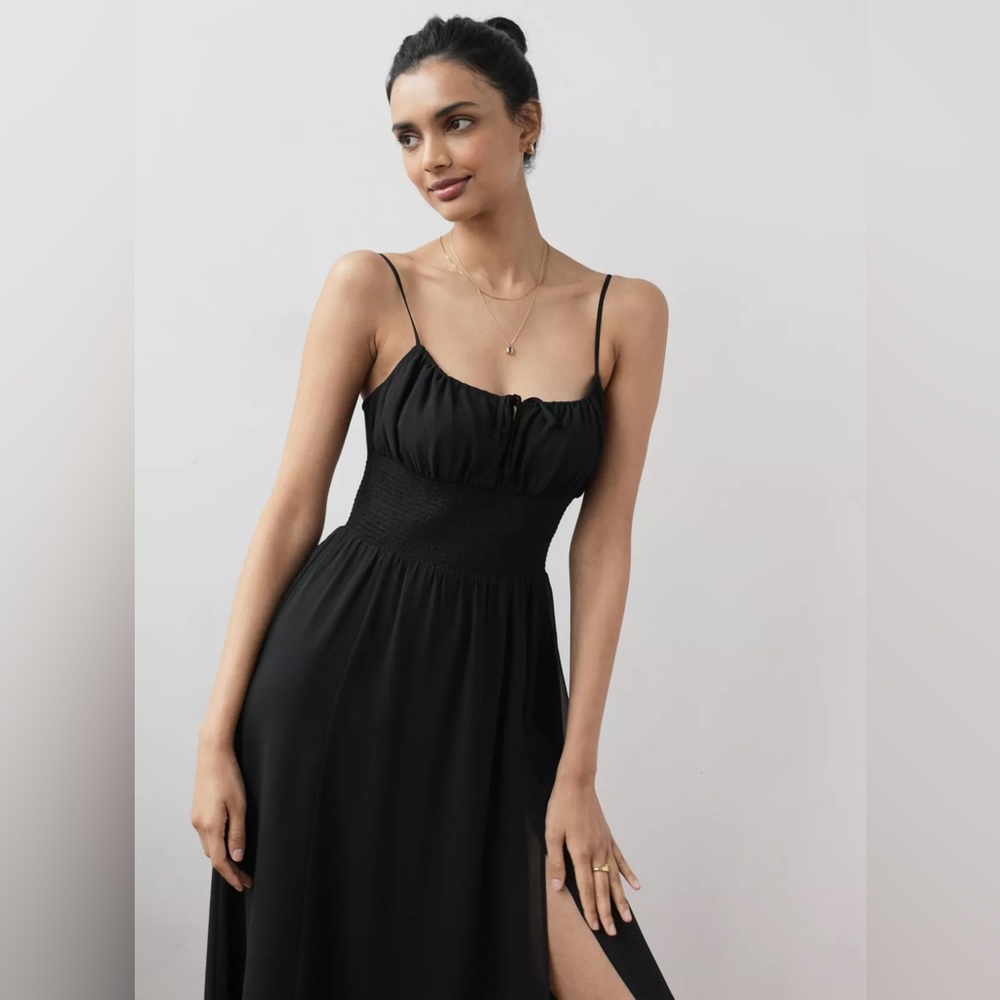 Aritzia Black MIDI Bellow Dress in Black - NWOT